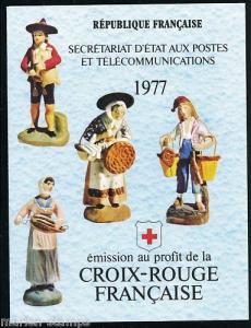 FRANCE COMPLETE BOOKLET SC#B503a YV#2026 RED CROSS 1977