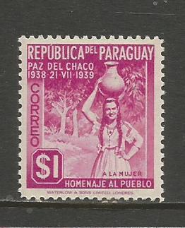 Paraguay    #367  MLH  (1940)  c.v. $0.40