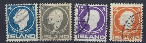 Iceland 88-91 Used 1911 issues (an7861)