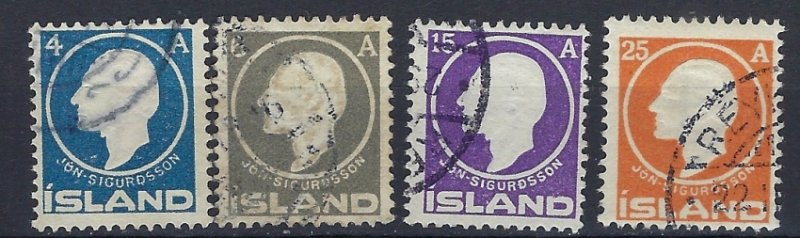 Iceland 88-91 Used 1911 issues (an7861)