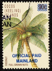 Cocos Islands Scott O1 Used.