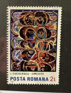 Romania 1985 Scott 3278 used -  2 l, Ion Tuculescu paintings, Circuit