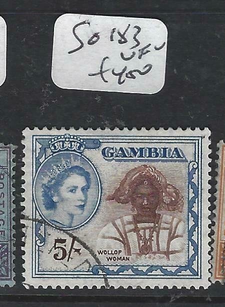 GAMBIA  (P0607B)  QEII   5/-  SG 183  VFU