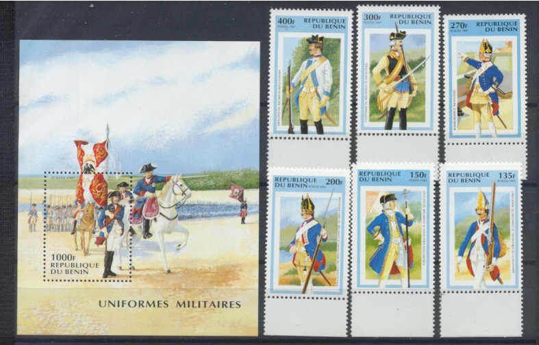 Benin 952-58 MNH Military uniforms SCV8.55