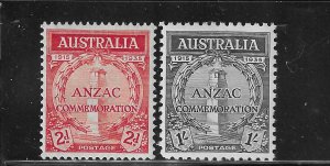 AUSTRALIA SCOTT #150-151 1935 ANZAC COMMEMORATION - MINT NEVER HINGED