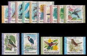 Montserrat 1970 QEII Birds set complete VFU. SG 242-254c. Sc 231-243A.