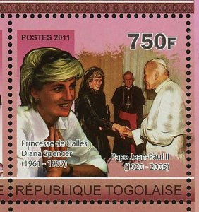 Princess Diana Stamp Nelson Mandela Red Cross Pope John Paul S/S MNH #3939-3942