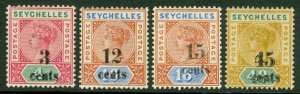 Seychelles 1883 overprinted. Very fresh mounted mint