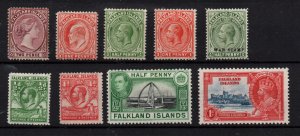 Falkland Islands QV-KGV small mint collection (MH) WS36711