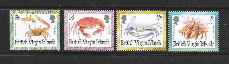 BRITISH VIRGIN ISLANDS #869-72 CRABS  MNH