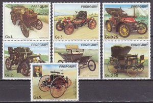 Paraguay, Scott cat. 2168 a-f, 2168. Automobile Centenary issue. ^