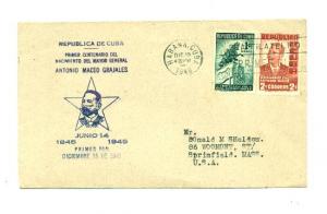 Cuba - FDC - Antonio Maceo - 1948