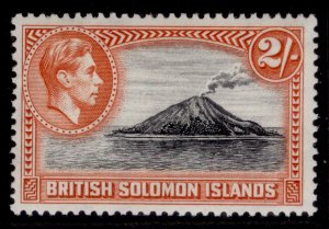 BRITISH SOLOMON ISLANDS GVI SG69, 2s black & orange, M MINT. Cat £18.