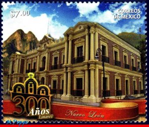 2778 MEXICO 2012 LINARES, NUEVO LEON, 300 YEARS ANNIV., ARCHITECTURE, MNH