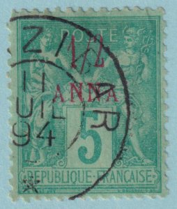 FRANCE OFFICES ABROAD - ZANZIBAR 1  USED - NO FAULTS VERY FINE! - DBA