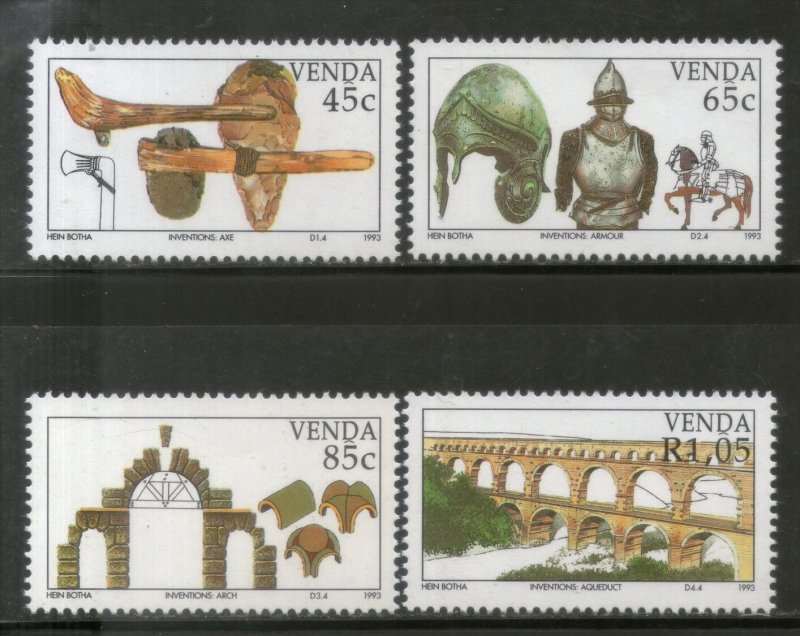 Venda 1993 Inventions Arch Armor Axe Aqueduct Bridge Sc 265-8 MNH # 1897