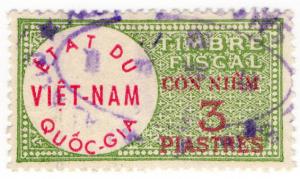 (I.B) Vietnam Revenue : Duty Stamp 3pi