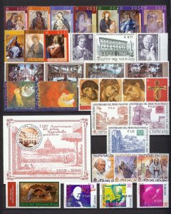 2002 Vatican City - Sc# 1204-1235 - Complete year set - MNH