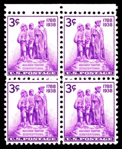 U.S. #637 MINT BLOCK OG NH