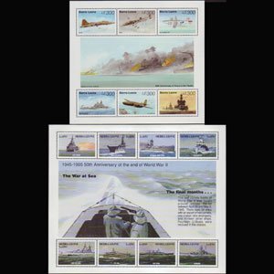 SIERRA LEONE 1995 - Scott# 1803-4 Sheets-WWII 50th. NH