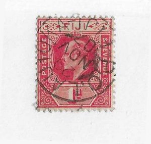 Fiji Sc #72 1p red used with SON CDS VF