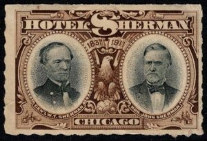1911 US Cinderella Hotel Sherman Chicago 1837-1911 Vignettes Two Famous Shermans