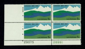 Scott# 1324 - 1967 Commemoratives - 5 Cents - MNH Plate Block of 4 stamps