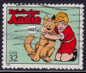 United States, 1995, Orphan Annie, Comic Classic, 32c, sc#3000j, used**