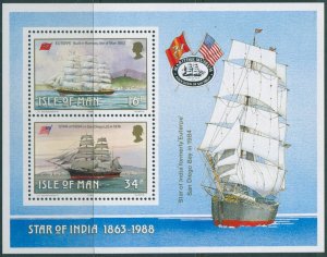 Isle of Man 1988 SG389 Manx Sailing Ships MS MNH