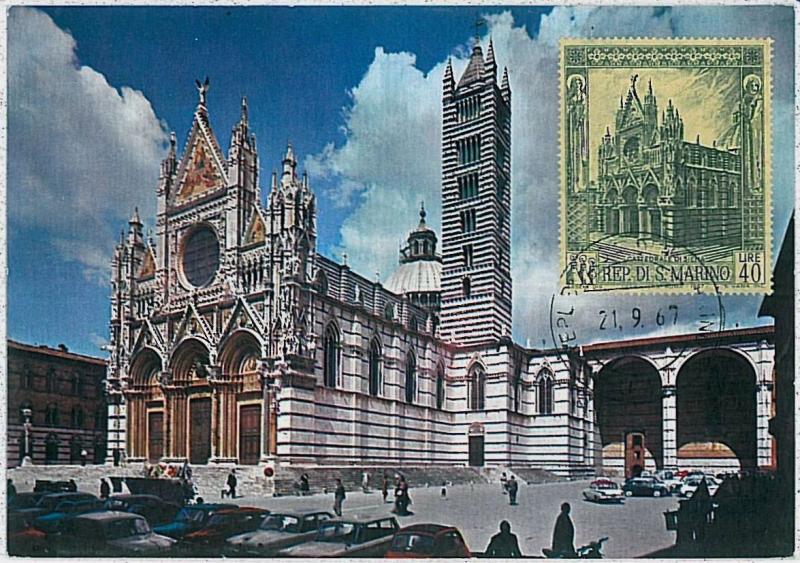 30201 -  San Marino - POSTAL HISTORY - MAXIMUM CARD  Architecture 1967 Cathedral