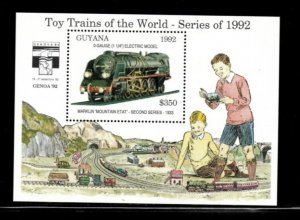 Guyana 1993 - Model Trains - Souvenir Sheet Stamp -  - MNH