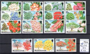 1976 Montserrat, Yvert n. 341/55 - Flowers - MNH**