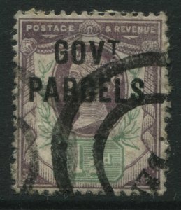 Great Britain QV 1887 Jubilee 1 1/2d overprinted Gov't Parcels used  (41)