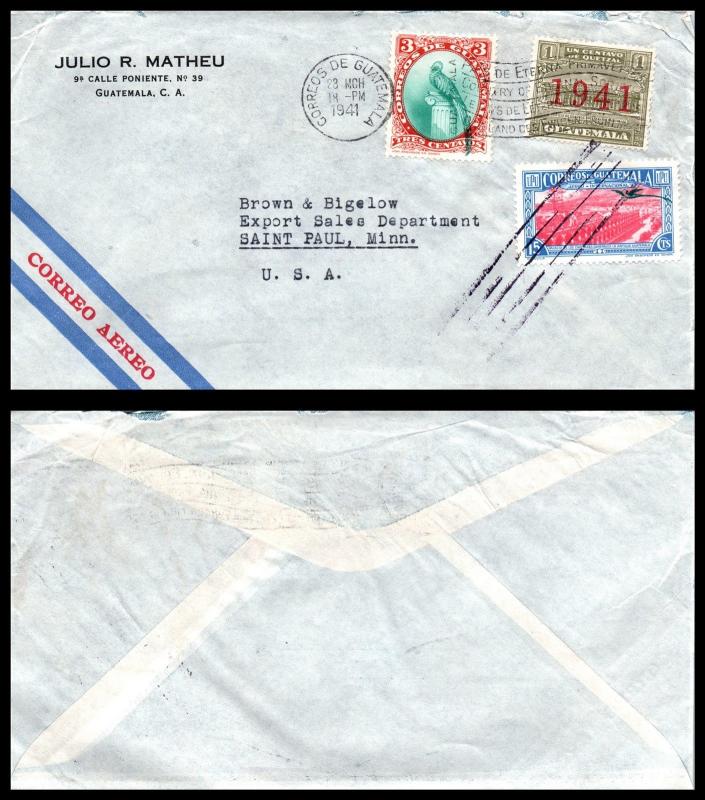 Goldpath: Guatemala Airmail Cover 1941. _CV17_P9