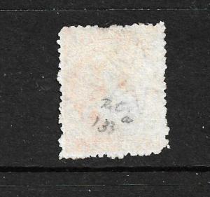 NEW ZEALAND 1871  2d ORANGE FFQ  MNG RETOUCHED  P12 1/2 CP A2S1W  SG 133 CHALON