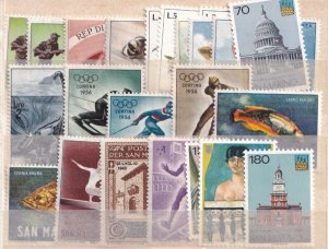 SA22h San Marino various selection of MNG and mint stamps