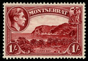 MONTSERRAT SG108, 1s lake, LH MINT. Cat £27. PERF 13 