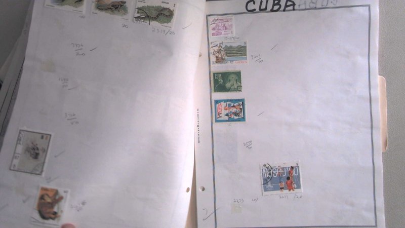 CUBA COLLECTION ON STOCK SHEET, MINT/USED