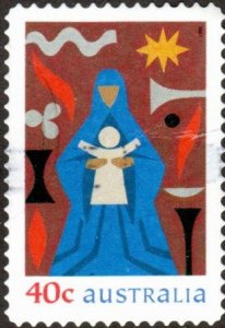 Australia 1797 - Used - 40c Christmas / Madonna / Child S/A (1999) (cv $0.55) +