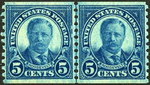 U.S. #602 MINT LINE PAIR OG NH