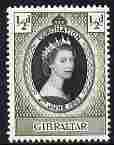 GIBRALTAR - 1953 - Coronation - Perf Single Stamp - Mint Never Hinged