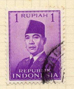 Indonesia 1951-55 Early Issue Fine Used 1r. NW-14724