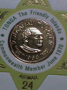 ​TONGA 1970 -SC#C75 KING TAUFA'AHAU TUPOU IV MEDAL- MNH-VERY FINE-KEY STAMP