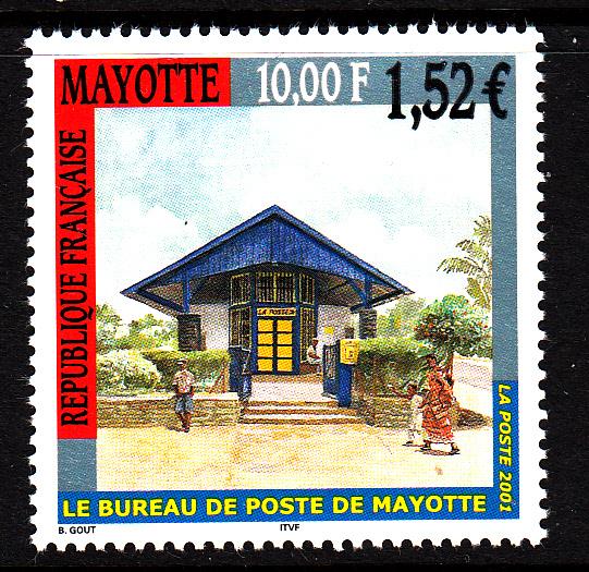 Mayotte MNH Scott #157 10fr Mayotte Post Office