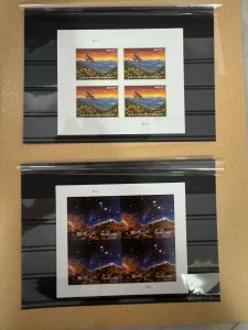 US USA Great Smoky Mountains & Cosmic Cliffs Sheet of 4 in MNH VF Free FedEx