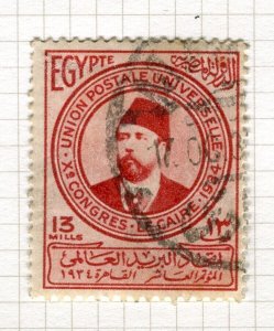 EGYPT; 1934 early UPU Cairo Congress issue fine used 13m. value