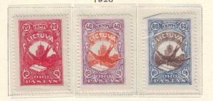 Lithuania Sc 37-9 1926 Airmail stamp set mint