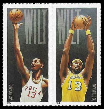 PCBstamps  US #4950/4951a Pair 98c(2x{49c})Wilt Chamberlain, MNH, (14)