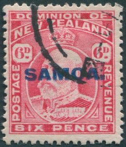 Samoa 1914 6d pale carmine Perf 14x14½ SG119c used