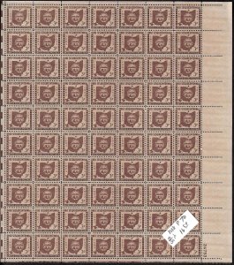 1018 Mint,OG,NH... Pane of 70... Brookman CV $16.50